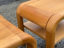 Brutalistische Dänische Mid-Century Nachttische von Villy Nørgaard, 1984, 2er Set