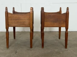 Brutalistische dänische Nachttische aus Eiche von Henning Kjærnulf, 1960er, 2er Set