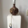 Brutalistische dänische Vintage Tischlampe aus Steingut von Bodil Marie Nielsen, 1970er