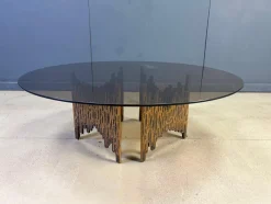 Brutalistischer Couchtisch aus Bronze, 1970er