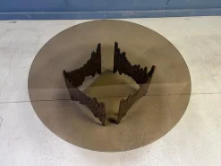 Brutalistischer Couchtisch aus Bronze, 1970er