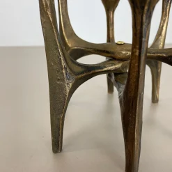 Brutalistischer deutscher Mid-Century Kerzenhalter aus Bronze von Michael Harjes, 1960er