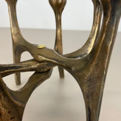 Brutalistischer deutscher Mid-Century Kerzenhalter aus Bronze von Michael Harjes, 1960er