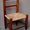 Brutalistischer Kinderstuhl aus Stroh, 1970er
