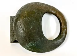 Brutalistischer Push & Pull Türgriff aus Alpana aus Bronze, 1970er