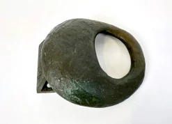 Brutalistischer Push & Pull Türgriff aus Alpana aus Bronze, 1970er