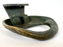 Brutalistischer Push & Pull Türgriff aus Alpana aus Bronze, 1970er