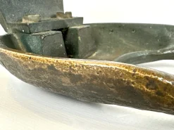 Brutalistischer Push & Pull Türgriff aus Alpana aus Bronze, 1970er