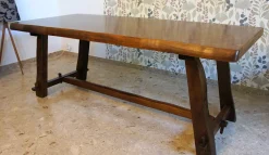 Brutalistischer Vintage Esstisch aus Ulmenholz, 1960