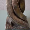 Brutalistischer Vintage Kerzenhalter aus Keramik