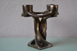Brutalistischer Vintage Kerzenhalter aus Keramik