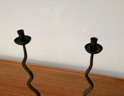 Brutalistischer Vintage Kerzenhalter aus Schmiedeeisen von Hysteria, 4er Set