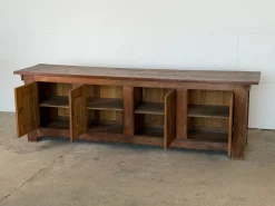 Brutalistisches französisches Sideboard aus Eiche, 1930er