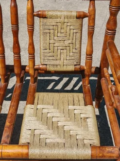 Brutalistisches Sofa aus Kiefernholz, Adrien Audoux & Frida Minet zugeschrieben, Frankreich, 1960er