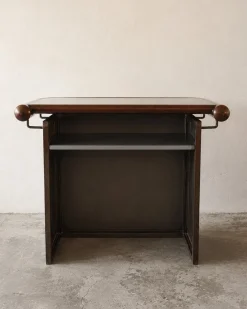Brutalistische Vintage Bar aus Stahl, 1980er