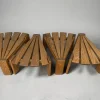 Brutalistische Vintage Beistelltische aus Eiche von Radboud Dittmann für Dittmann & Co., Niederlande, 1970er, 4er Set