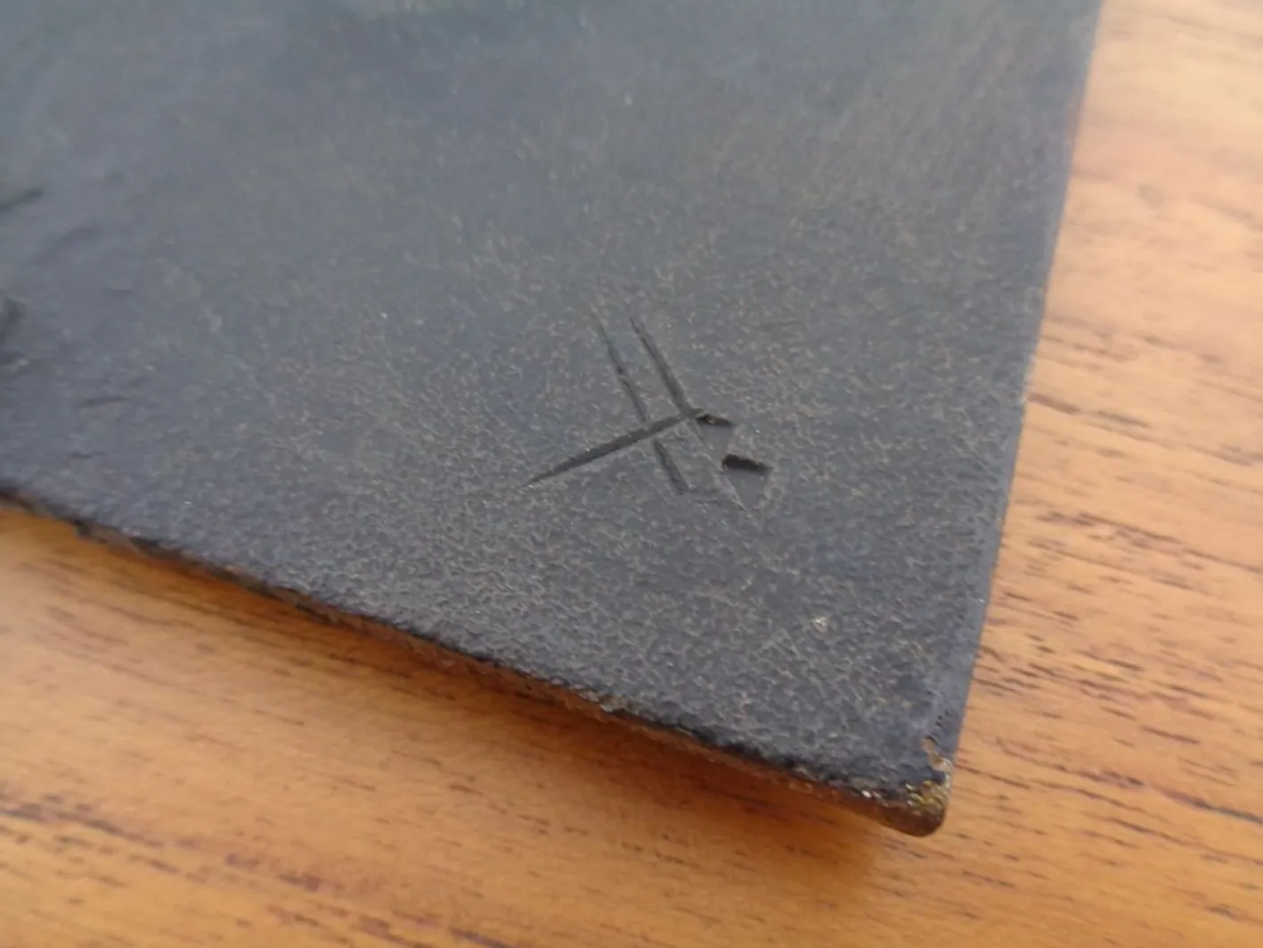 Brutalistische Wandtafel aus Metall, 1960er