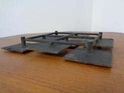 Brutalistische Wandtafel aus Metall, 1960er