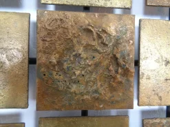 Brutalistische Wandtafel aus Metall, 1960er