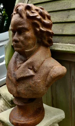 Büste aus Gusseisen von Ludwig Van Beethoven, 1930