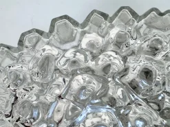 Bubble Texture Wand- oder Deckenlampe aus Glas von Helena Tynell für Bega Limburg, Deutschland, 1960er