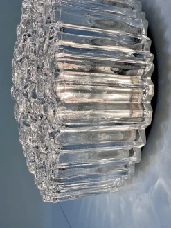 Bubble Texture Wand- oder Deckenlampe aus Glas von Helena Tynell für Bega Limburg, Deutschland, 1960er