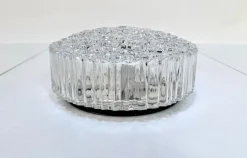Bubble Texture Wand- oder Deckenlampe aus Glas von Helena Tynell für Bega Limburg, Deutschland, 1960er