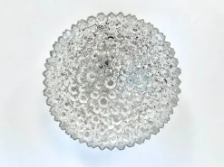 Bubble Texture Wand- oder Deckenlampe aus Glas von Helena Tynell für Bega Limburg, Deutschland, 1960er