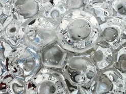 Bubble Texture Wand- oder Deckenlampe aus Glas von Helena Tynell für Bega Limburg, Deutschland, 1960er