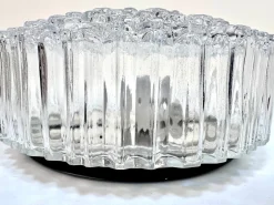 Bubble Texture Wand- oder Deckenlampe aus Glas von Helena Tynell für Bega Limburg, Deutschland, 1960er