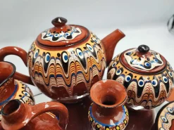 Bulgarisches Mid-Century Keramik Kaffeeservice, 1960er, 18 . Set