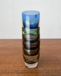Bunte deutsche Mid-Century Space Age Schnapsgläser von Gral, 1960er, 5 . Set