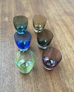 Bunte deutsche Mid-Century Space Age Schnapsgläser von Gral, 1960er, 5 . Set