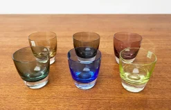 Bunte deutsche Mid-Century Space Age Schnapsgläser von Gral, 1960er, 5 . Set