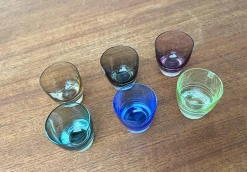 Bunte deutsche Mid-Century Space Age Schnapsgläser von Gral, 1960er, 5 . Set