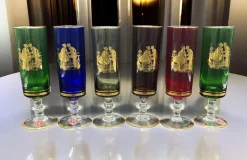 Bunte Italienische Vintage Gläser, 1950er, 6er Set
