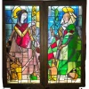 Buntglasplatten mit Saint Justa und Saint Rufina Motiven, 1860er, 2er Set