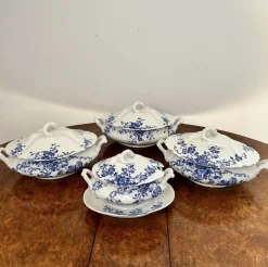 Burslem Lorna Terrinen von Doulton, 1890, 4 . Set