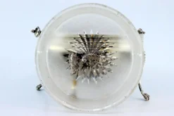 Butterdose in gummiertem Silber