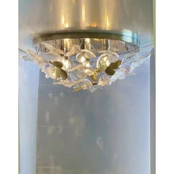 Butterfly Unterputz aus Messing & Muranoglas von Simoeng