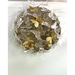 Butterfly Unterputz aus Messing & Muranoglas von Simoeng