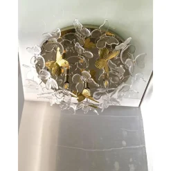 Butterfly Unterputz aus Messing & Muranoglas von Simoeng