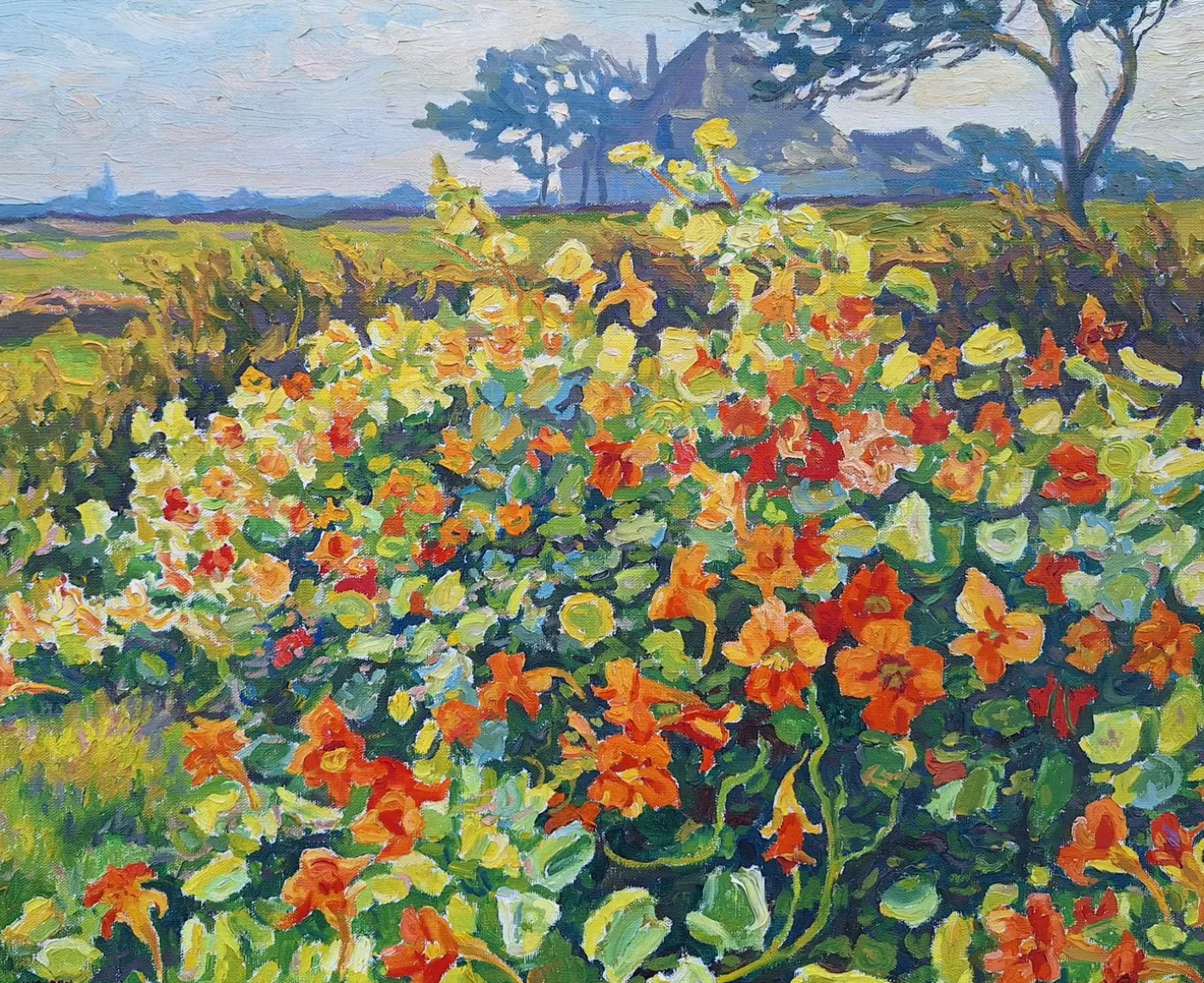 BVdVelden, Nasturtium, 1966, Ölgemälde auf Leinwand