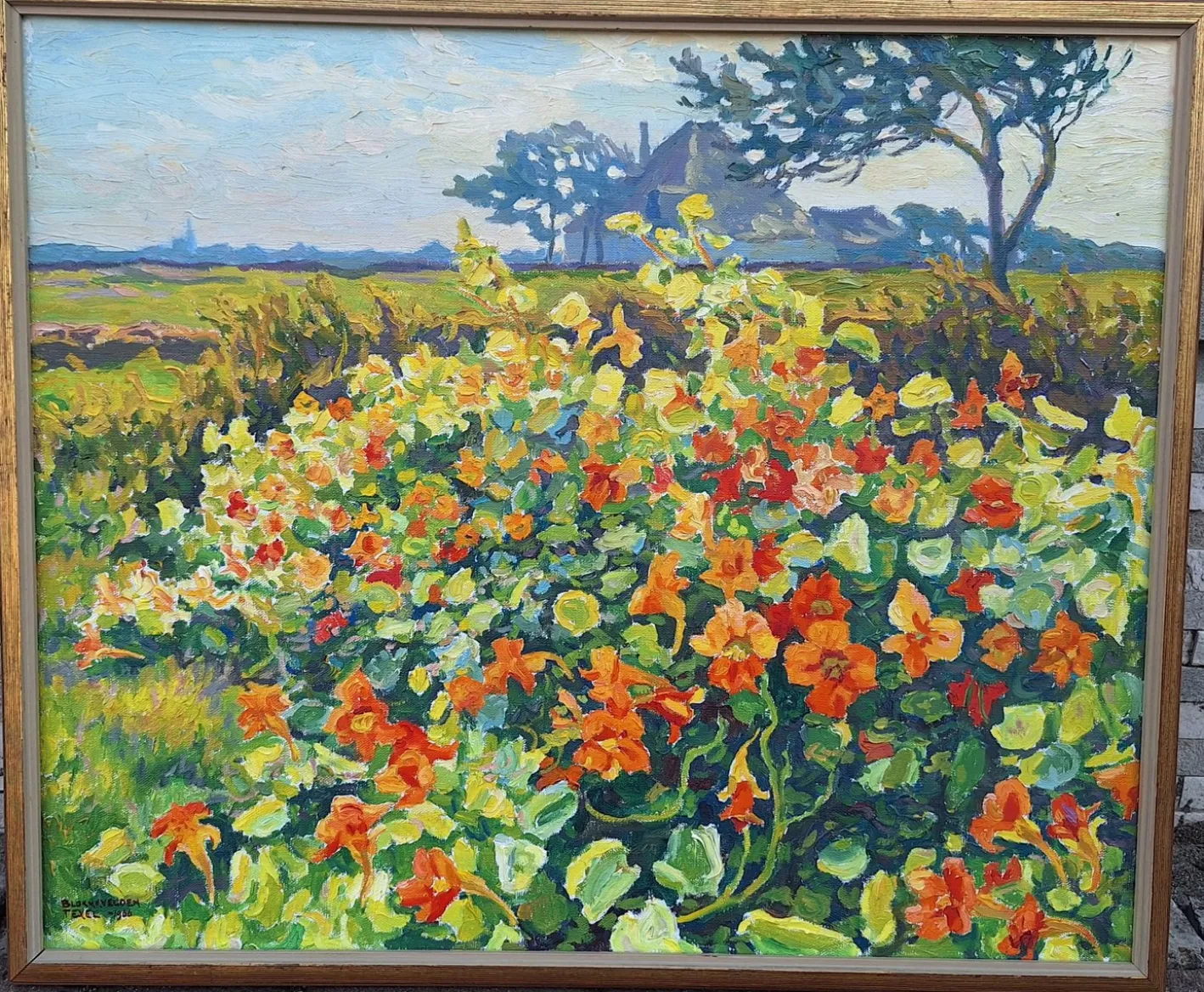 BVdVelden, Nasturtium, 1966, Ölgemälde auf Leinwand