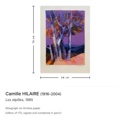 Camille Hilaire, The Alpilles, 1985, Lithographie