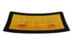 Campielo Q30 Schale aus Muranoglas mit Blattgold von Stefano Birello für VéVé Glas