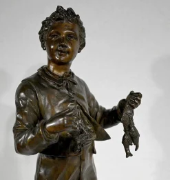C. Anfrie, Bonne Pêche, 19. Jh., Bronze