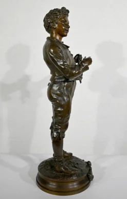 C. Anfrie, Bonne Pêche, 19. Jh., Bronze