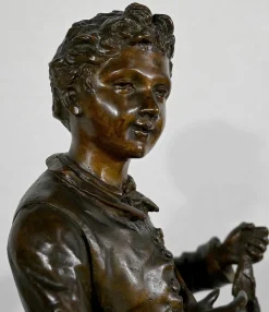 C. Anfrie, Bonne Pêche, 19. Jh., Bronze