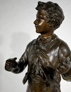 C. Anfrie, Bonne Pêche, 19. Jh., Bronze